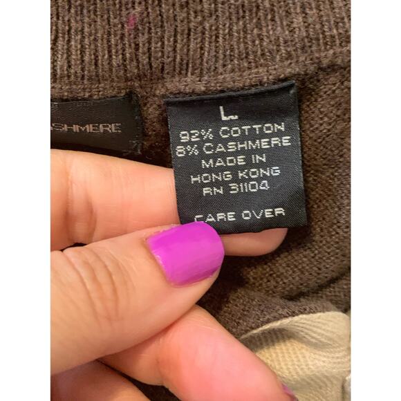 Madison men brown long sleeves pullover sweater size Large - Picture 4 of 5